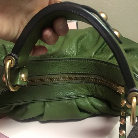 Juicy Couture vintage leather hobo in olive - Picture 8 of 16